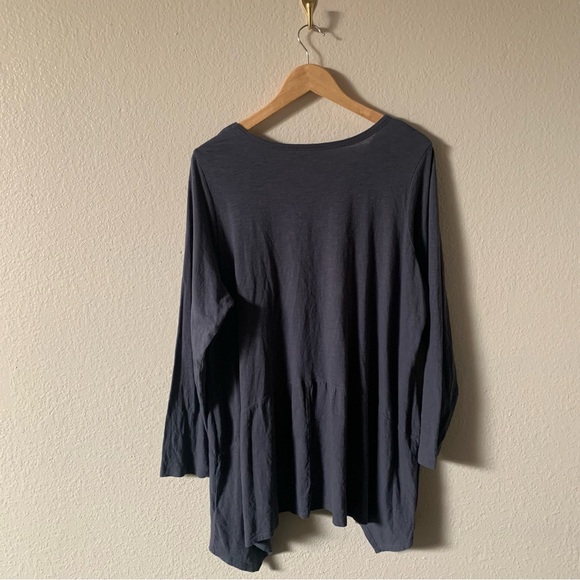 🥀FLASH SALE LOGO Lori Goldstein Blue Tunic Top - Picture 5 of 7